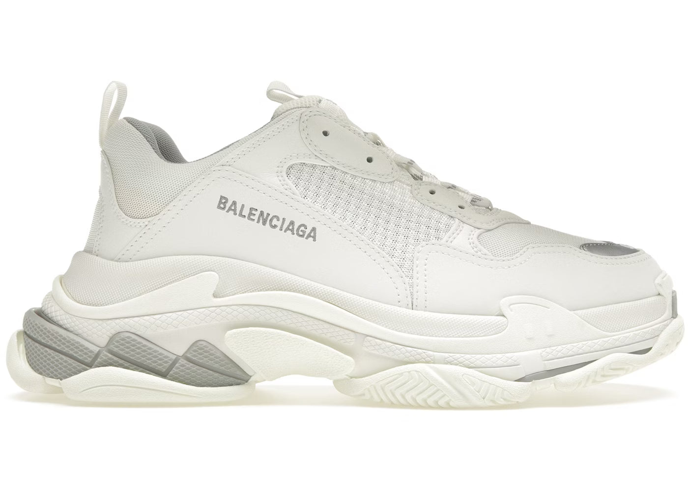 Balenciaga Triple S White Silver