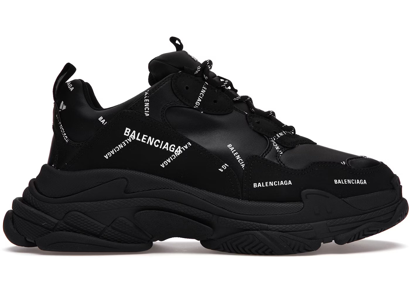 Balenciaga Triple S Black (Logo)