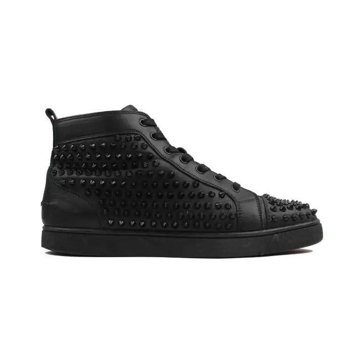 Christian Louboutin - High Full Black Spikes